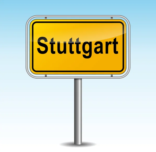 Vector stuttgart signpost — Stock Vector