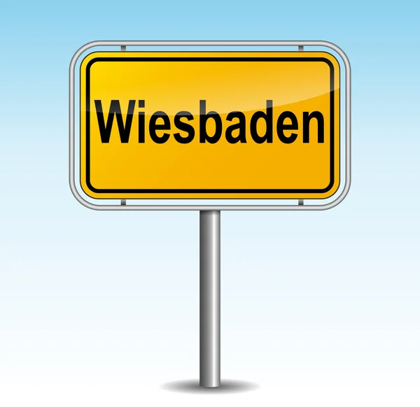 Wegweiser Wiesbaden — Stockvektor