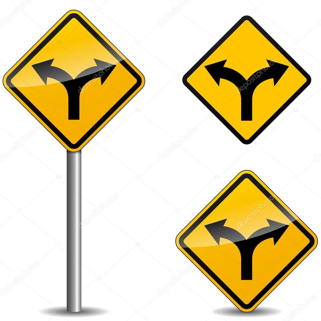 Vector yellow arrows sign