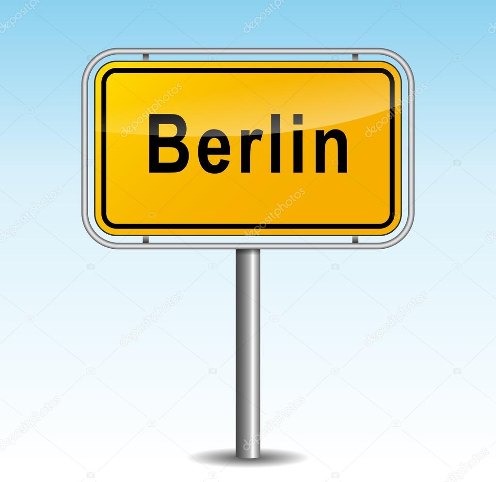 Vector berlin signpost