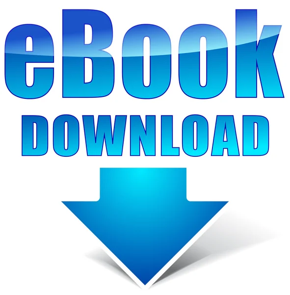 E-book vettoriale scaricare icona — Vettoriale Stock