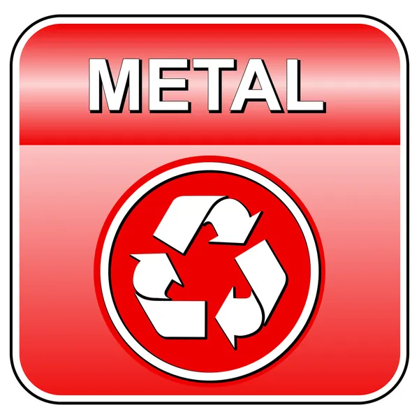 Vector metal recycle icon — Stock Vector