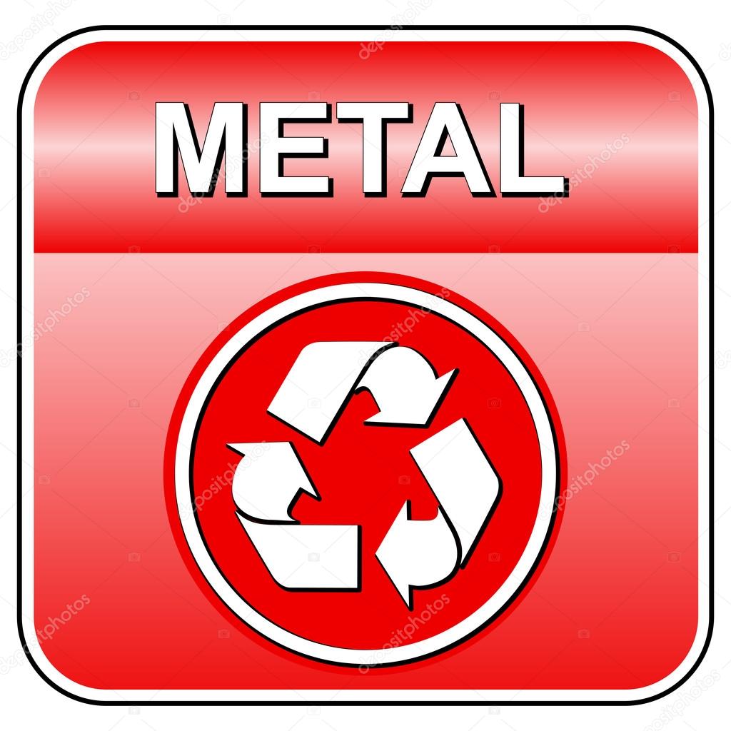 Vector metal recycle icon — Stock Vector © nickylarson #44926761