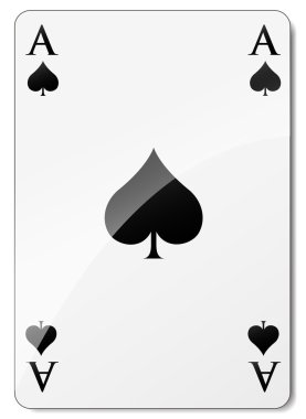 Vector ace of spades clipart