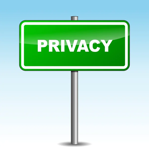 Segnaletica sulla privacy vettoriale — Vettoriale Stock