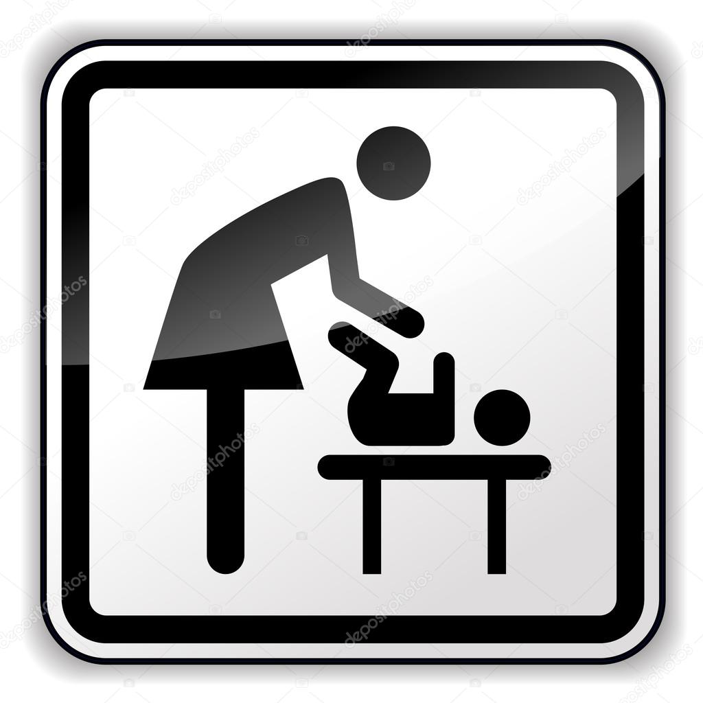 Vector baby changing sign