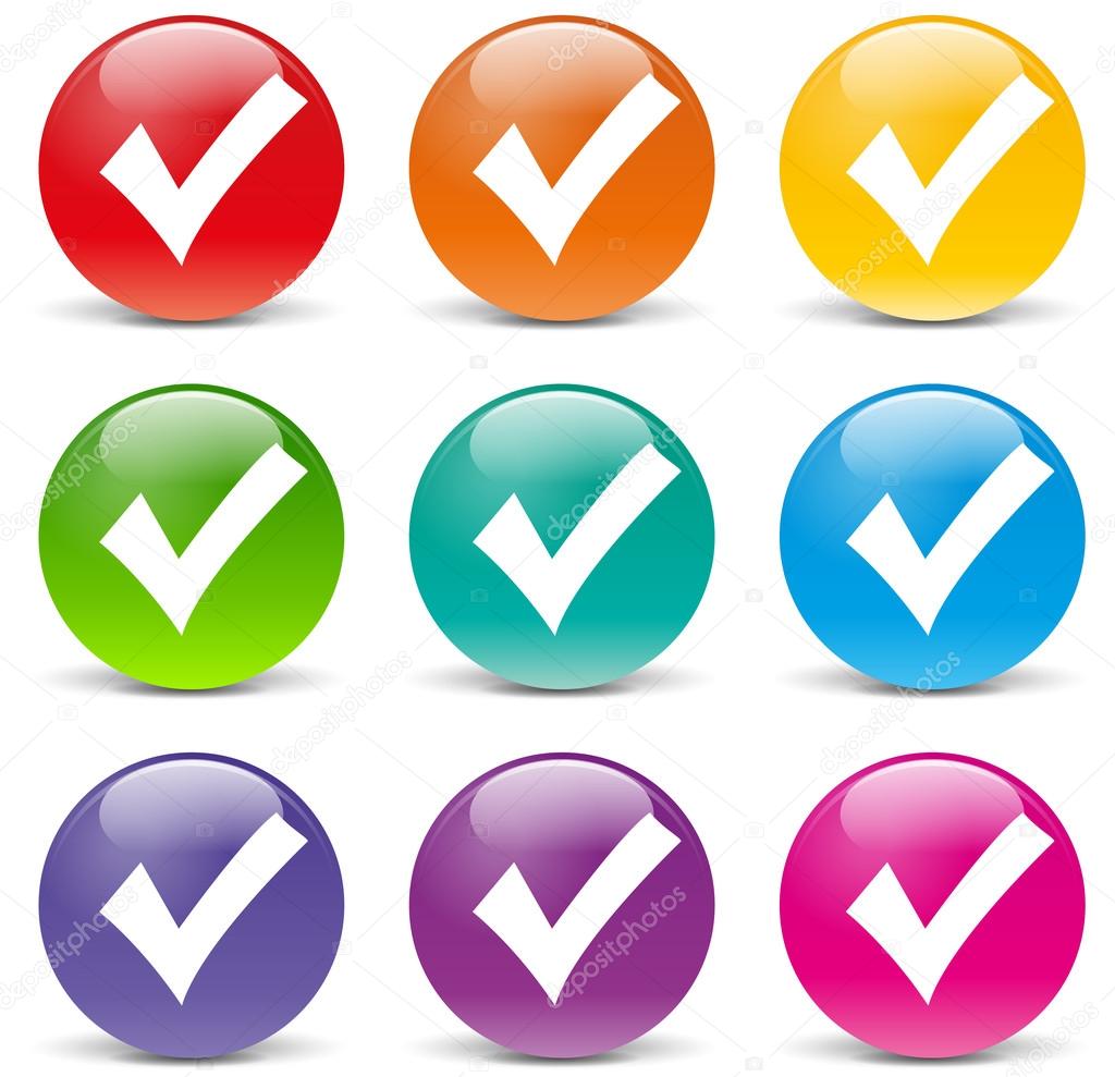Vector checkmark icons