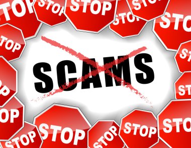 Stop scams concept clipart