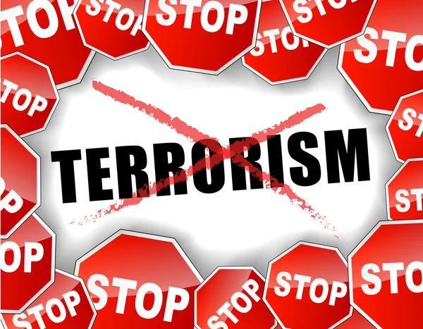 Stop terrorisme concept — Stockvector