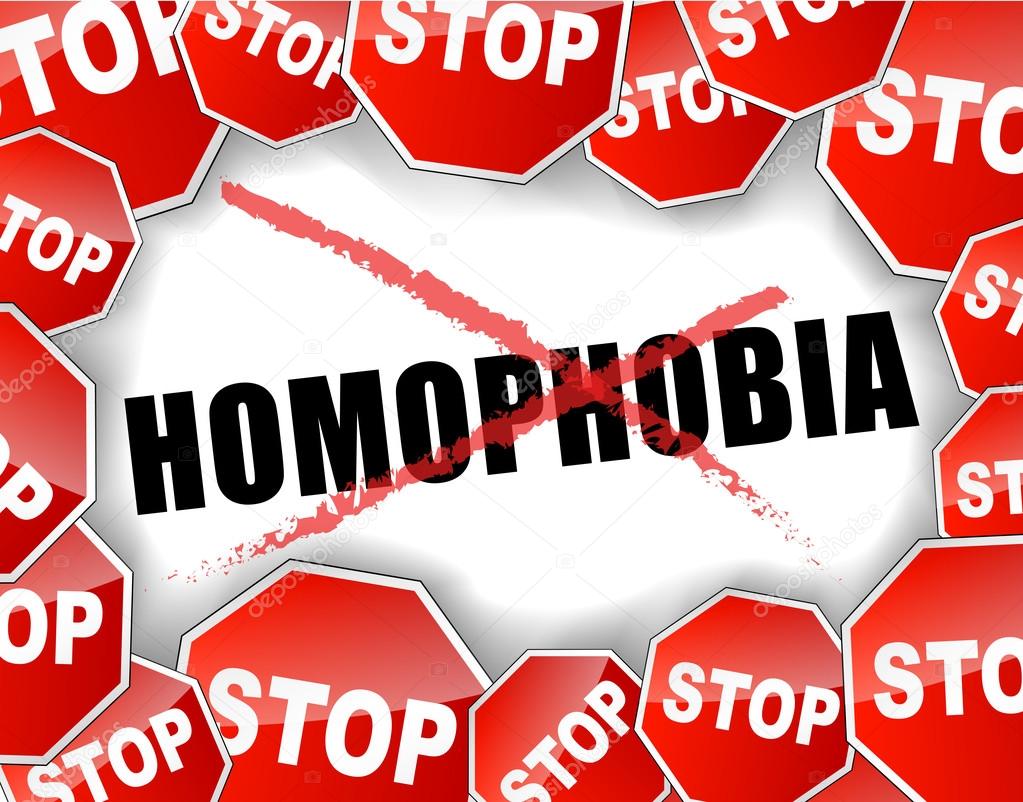 Stop homophobia concept