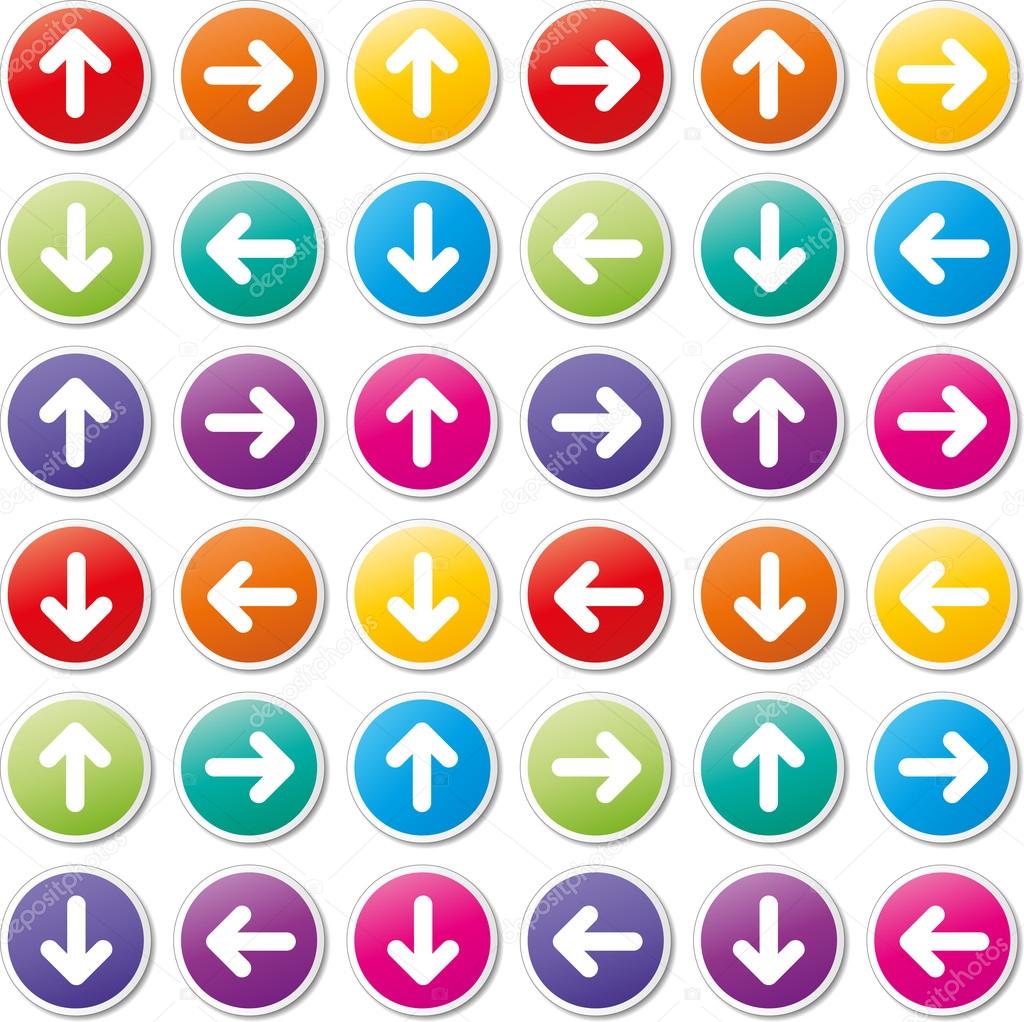 Vector colorful arrows icons