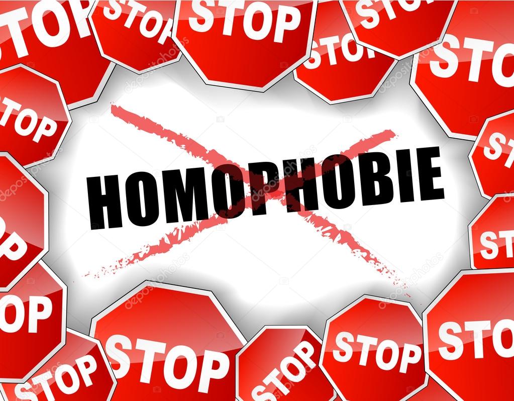 Stop homophobia concept