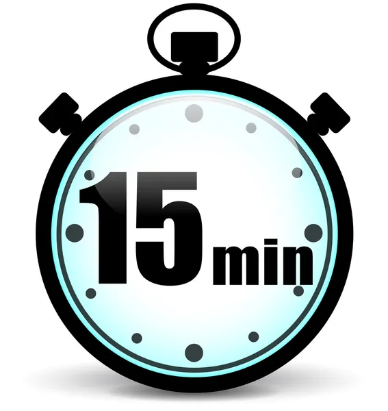 Quinze minutes chronomètre — Image vectorielle