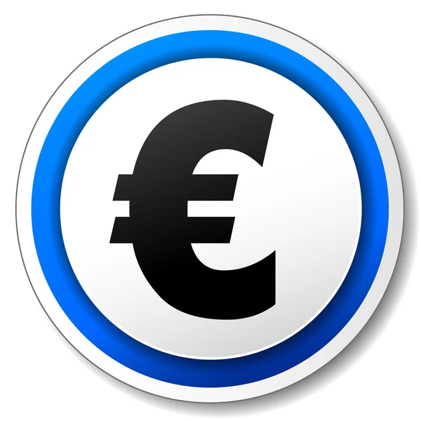 Ícone de euro vetorial — Vetor de Stock