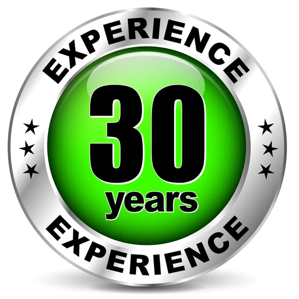 Dertig jaar ervaring — Stockvector