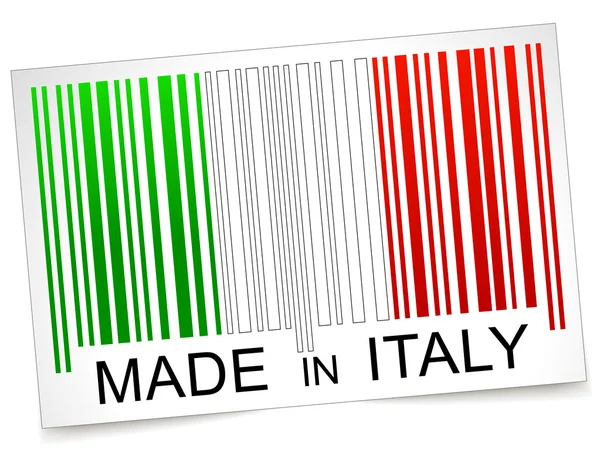 Gemaakt in Italië barcode — Stockvector