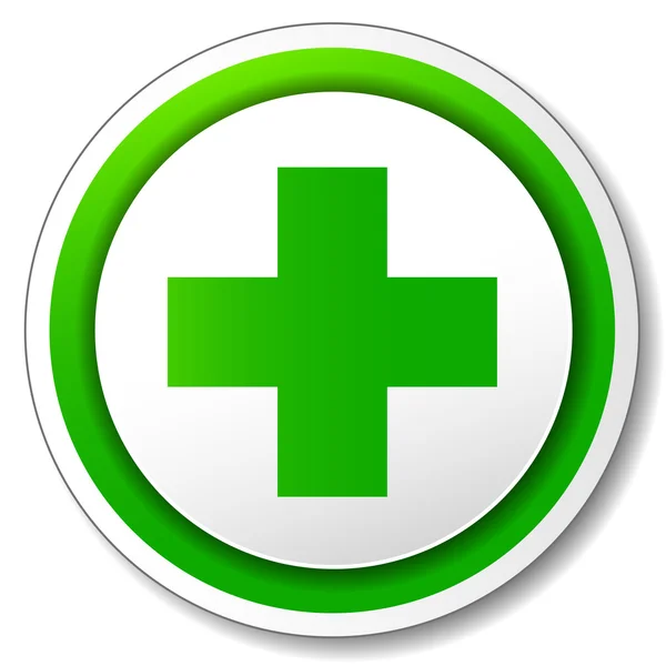 Vector farmacia icono cruz — Vector de stock