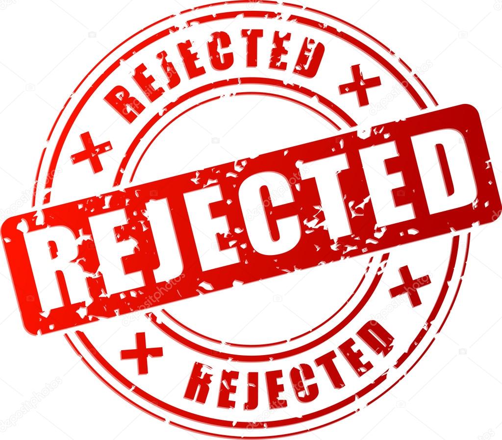 Vector illustration of red rejected stamp concept