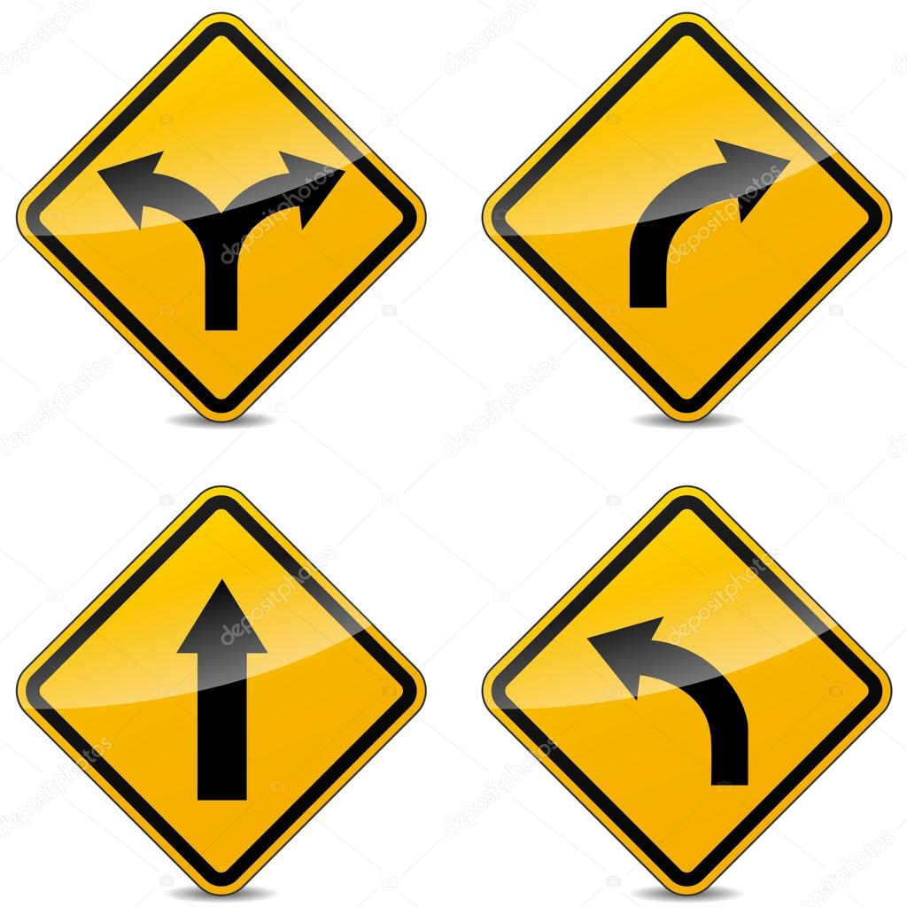 Vector turn signs