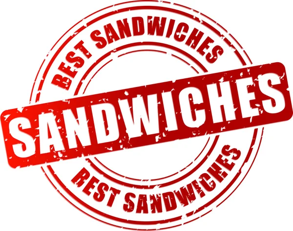 Vektorové nejlepší sendviče razítko — Stock vektor