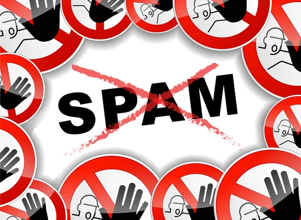 Stop spamming concept — Stock Vector