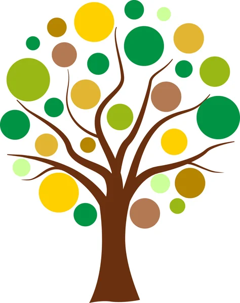 Vector colorful bubbles tree — Stock Vector