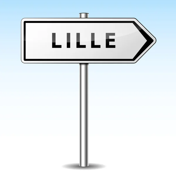 Signe directionnel vectoriel lille — Image vectorielle