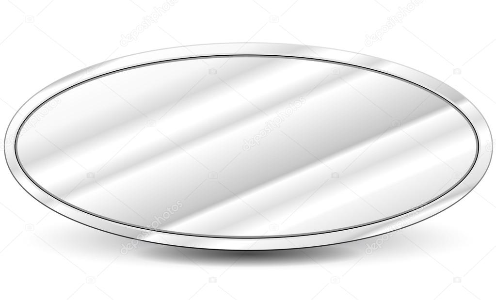 Vector metal oval background