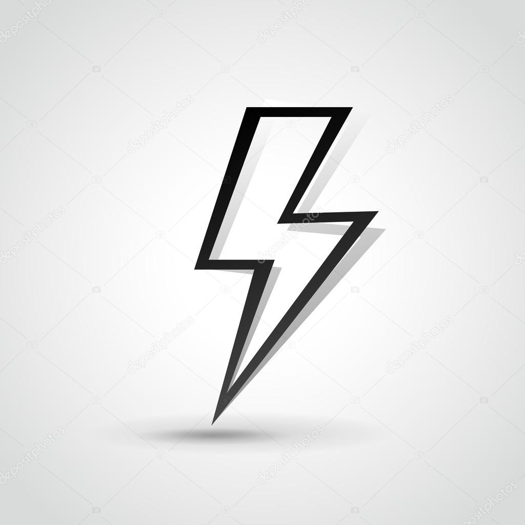 Vector illustration of lightning bolt icon concept