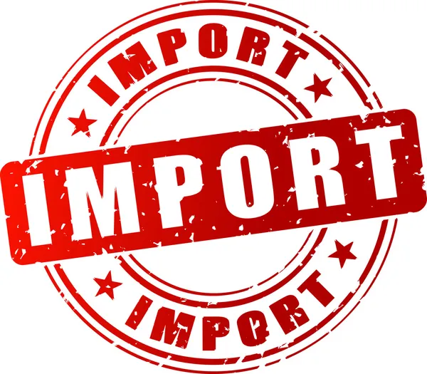Stempel wektor importu — Wektor stockowy