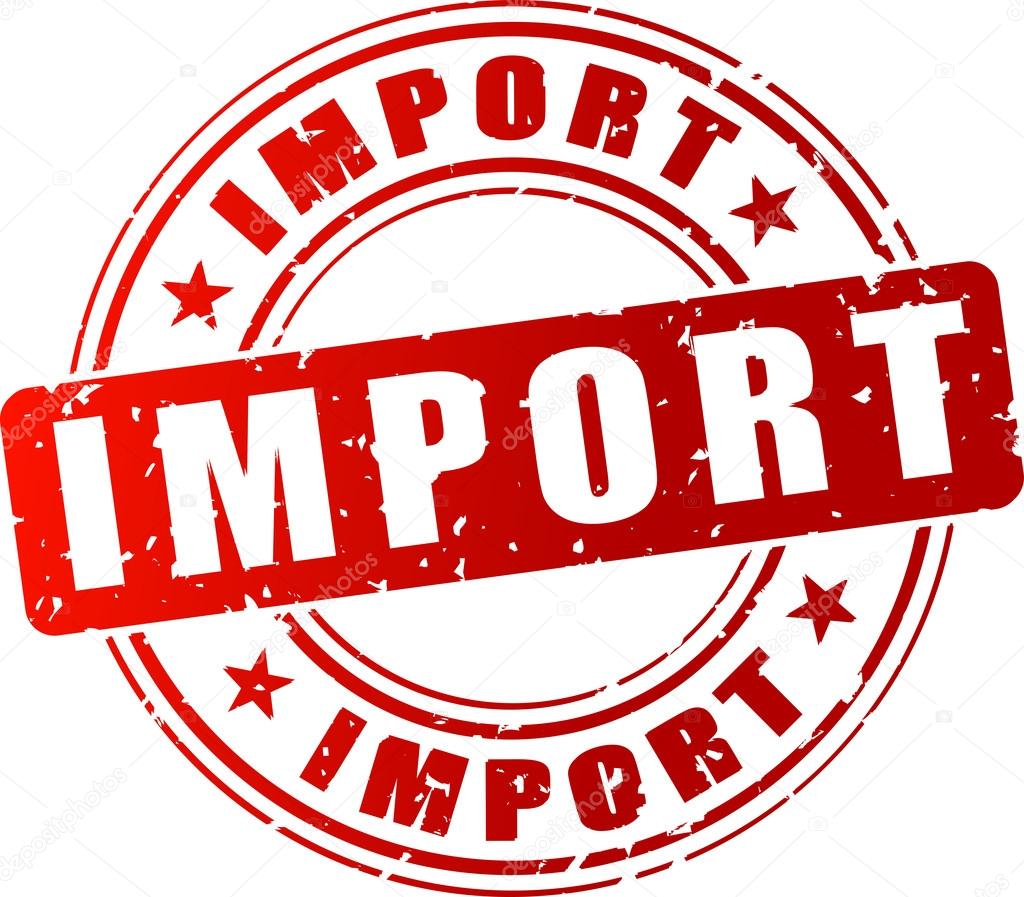 Vector illustration of import stamp icon