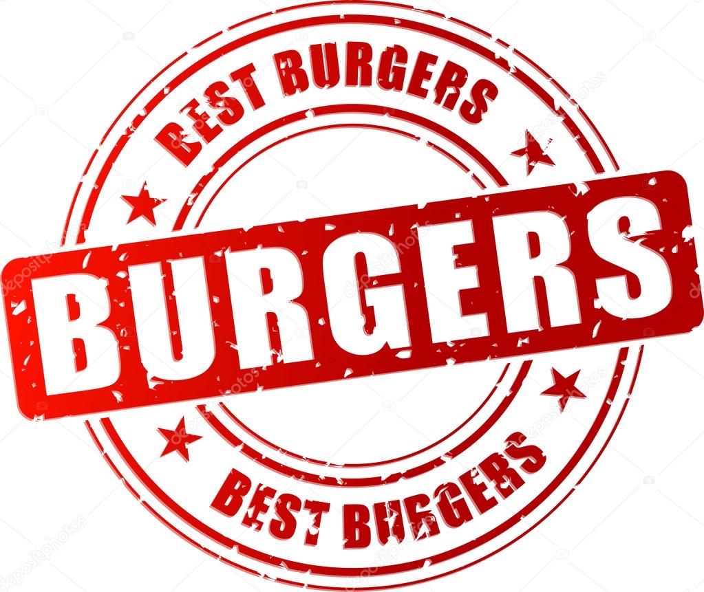 Vector illustration of best burgers stamp icon