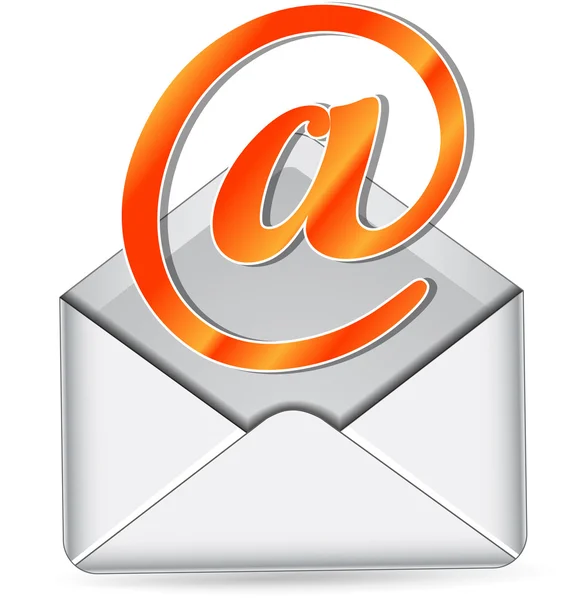 Icona di posta arancione vettoriale — Vettoriale Stock