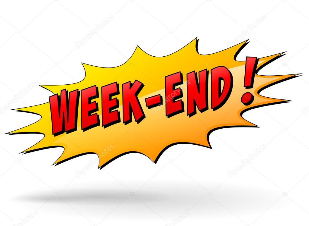 Vector illustration of week-end star icon on white background