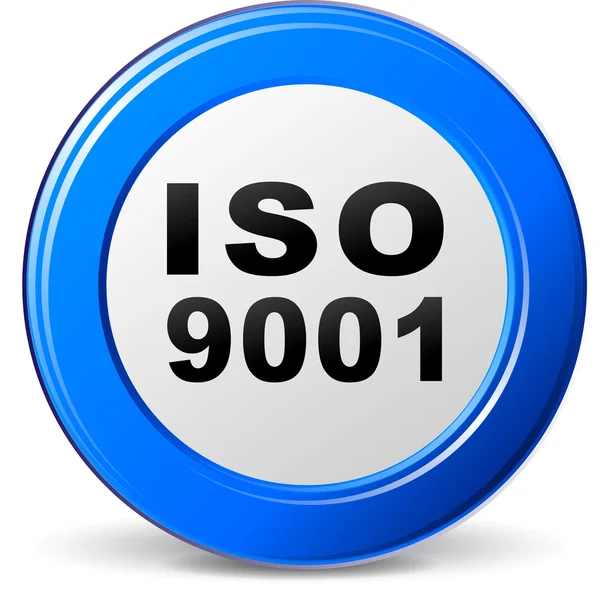 Icona iso 9001 vettoriale — Vettoriale Stock