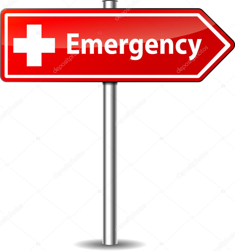 Vector emergency sign