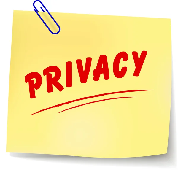 Wektor prywatności wiadomość — Wektor stockowy