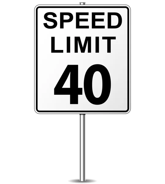 Vector speed limit sign — Stock Vector