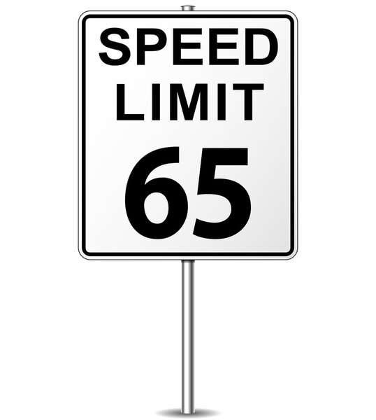 Vector speed limit sign