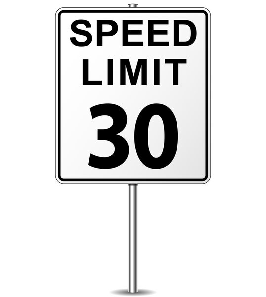 Vector speed limit sign