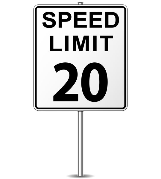 Vector speed limit sign