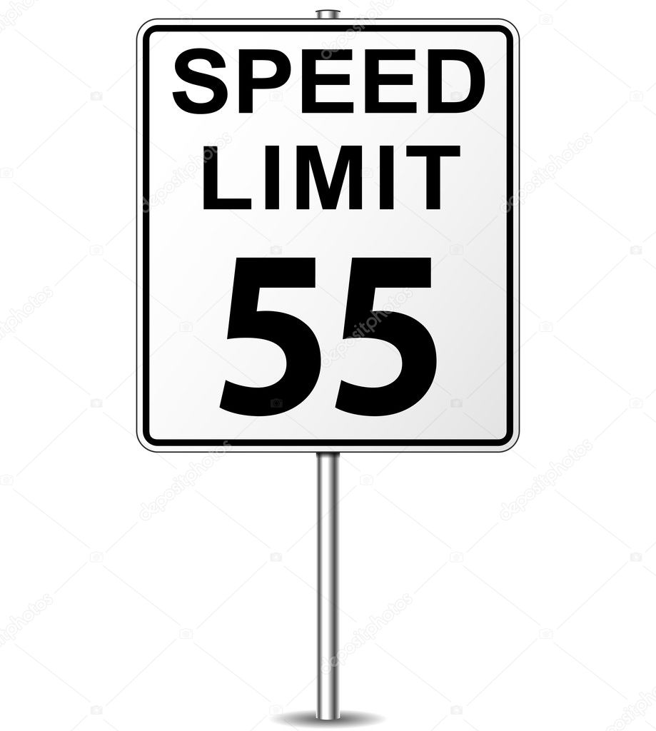 Vector speed limit sign