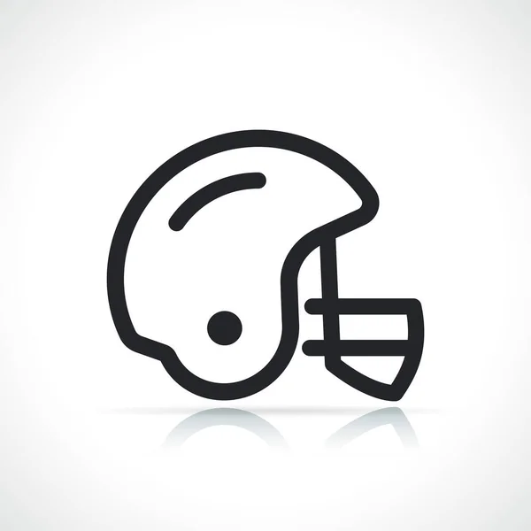 Americká Fotbalová Helma Tenká Čára Ikona Izolované — Stockový vektor