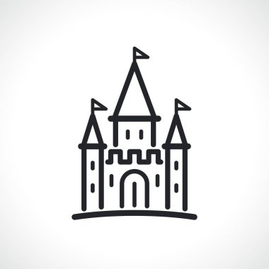 kale kale ince çizgi simgesi izole tasarım