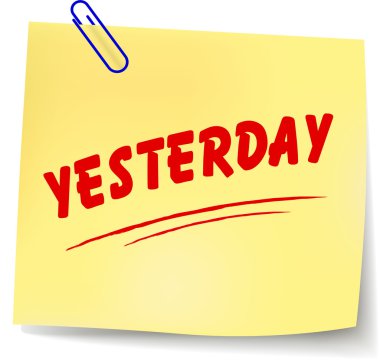 Dün mesaj illüstrasyon vektör