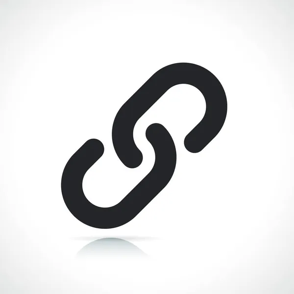 Cadena Eslabón Icono Negro Diseño Aislado — Vector de stock