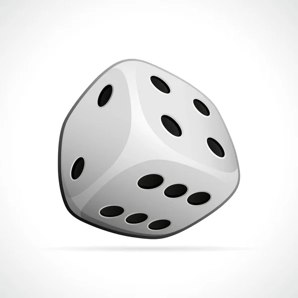 White Dice Illustration Isolated Design Game Concept — Stock vektor