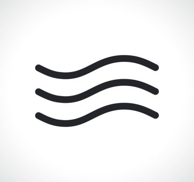 dalga ya da sel ya da nehir simgesi izole