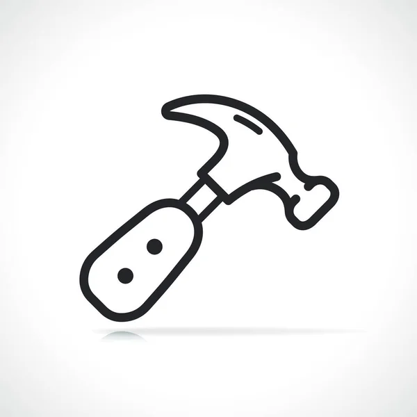 Hammer Hardware Thin Line Icon Isolated — Archivo Imágenes Vectoriales