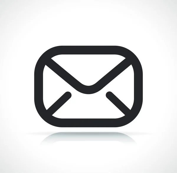 Posta Email Busta Linea Nera Icona — Vettoriale Stock